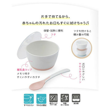 リッチェル TLI STEP1 はじめての離乳食カップ(フタ・スプーン付) トライシリーズ